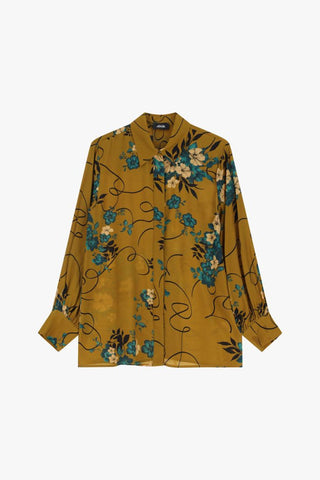 CAMICIA DIXIE OCRA CON FIORE