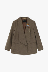 GIACCA DIXIE PIED DE POULE CON SPILLE