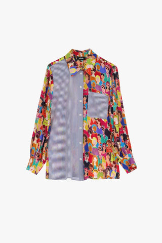 CAMICIA DIXIE STAMPA A CONTRASTO
