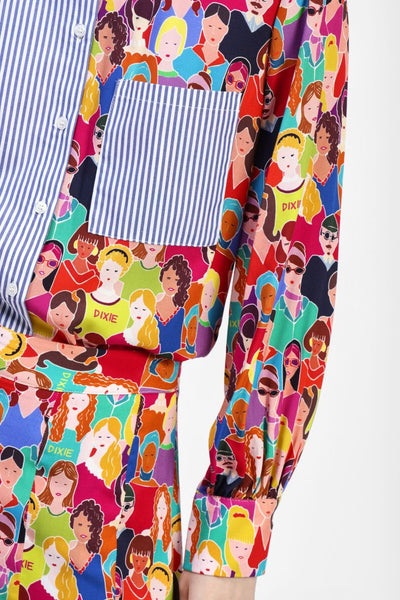 CAMICIA DIXIE STAMPA A CONTRASTO