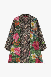 KIMONO DIXIE STAMPA FIORI/ANIMALIER