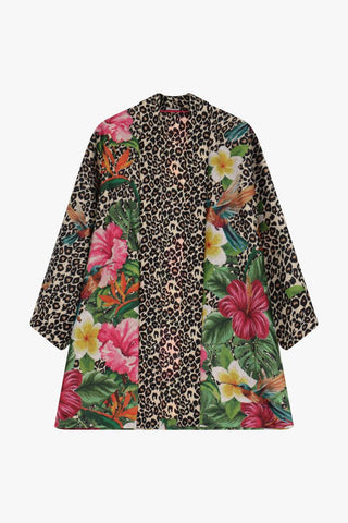 KIMONO DIXIE STAMPA FIORI/ANIMALIER