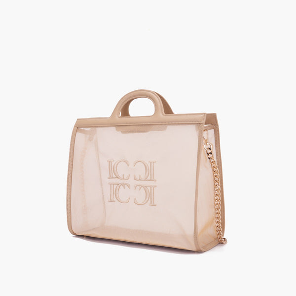 BORSA LA CARRIE SHOPPING BEIGE