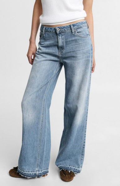 JEANS PLEASE FLARE SFRANGIATO