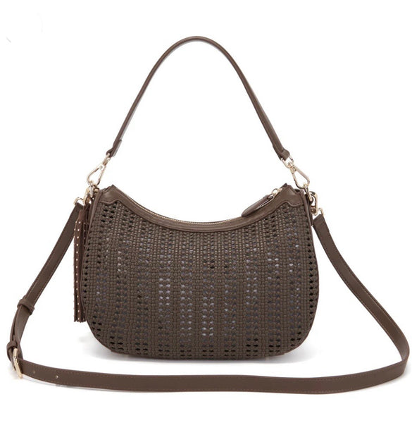 BORSA LA CARRIE WOVEN MORO