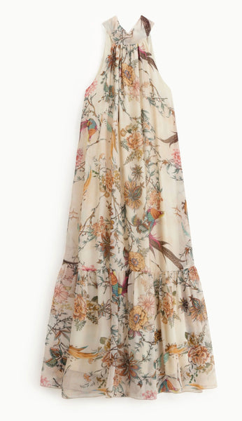 ABITO DIXIE SMANICATO LUNGO STAMPA FLORALE