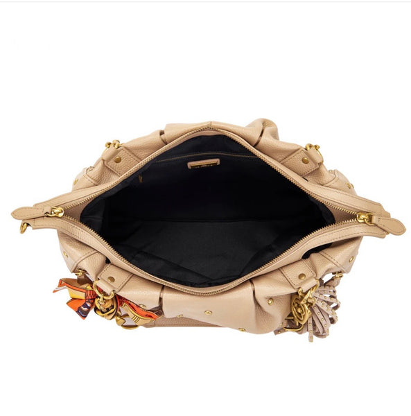 BORSA LA CARRIE SHOPPING BEIGE
