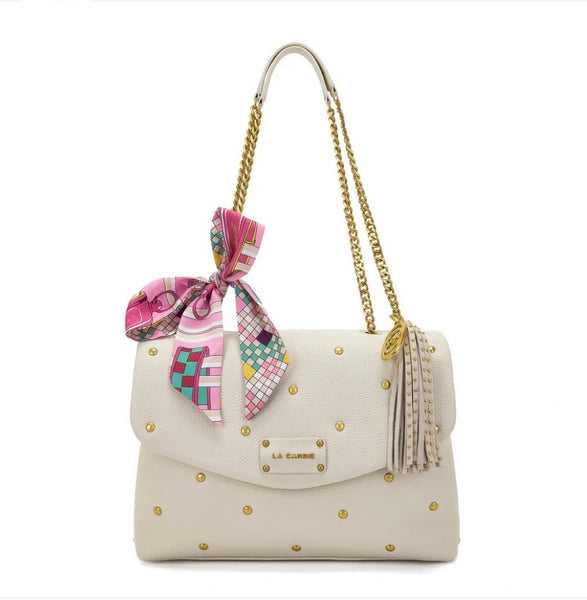 BORSA LA CARRIE FOULARD BIANCA