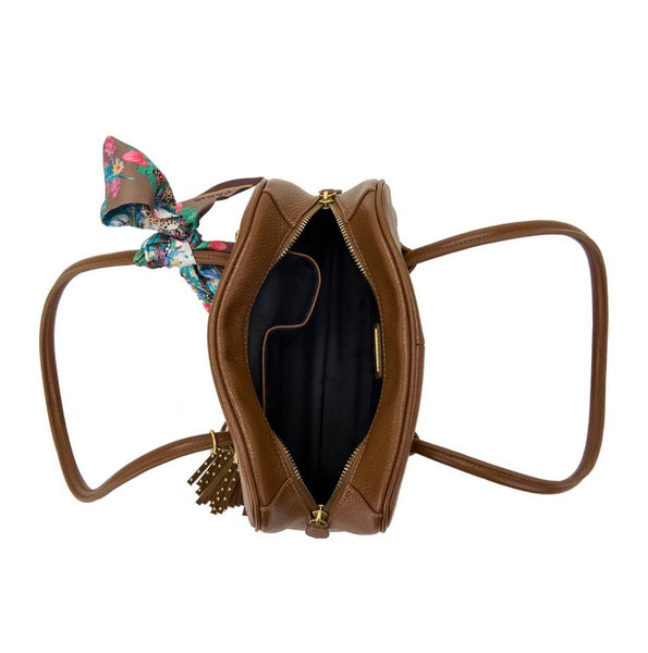 BORSA LA CARRIE DOPPIO MANICO CUOIO