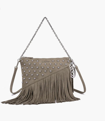 BORSA LA CARRIE SUEDE E FRANGE