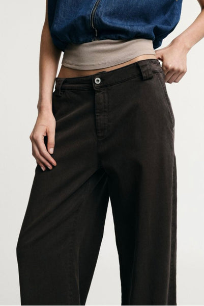 JEANS PLEASE A PALAZZO BROWN
