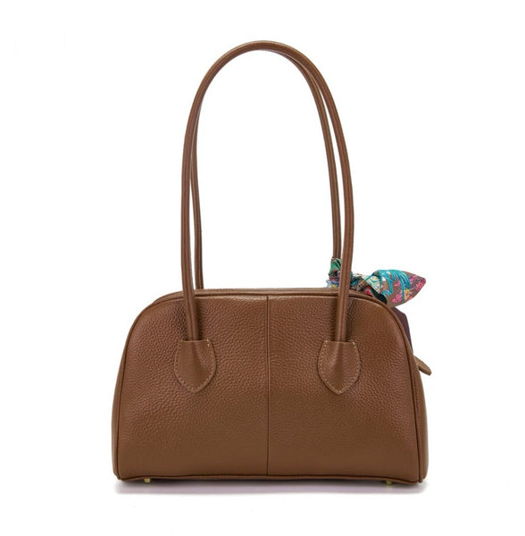 BORSA LA CARRIE DOPPIO MANICO CUOIO