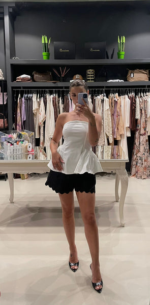 TOP BUSTIER VOLANT
